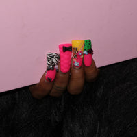 Cute Flora Bow Handmade Duck Nails H31-1051