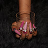 Black Pink Glitz Nail S31-1008