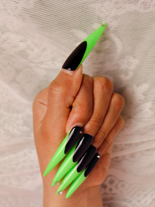 Fluorescent green magic manicure【S43-1146】